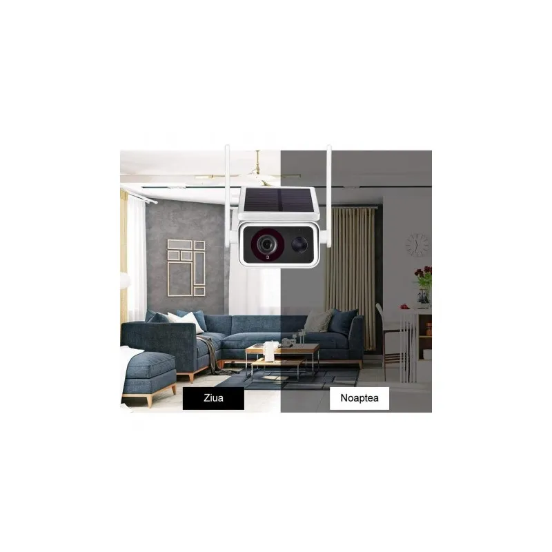 Camera de supraveghere IP Wireless HD cu panou solar
