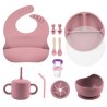 Set de HrÄnire pentru BebeluČ™i â€“ Bol cu VentuzÄ, Farfurii, BaveČ›Ä Č™i LinguriČ›e â€“ Roz