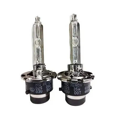Set 2 becuri Xenon D2S White auto pentru far cu suport metalic 35W 6000K