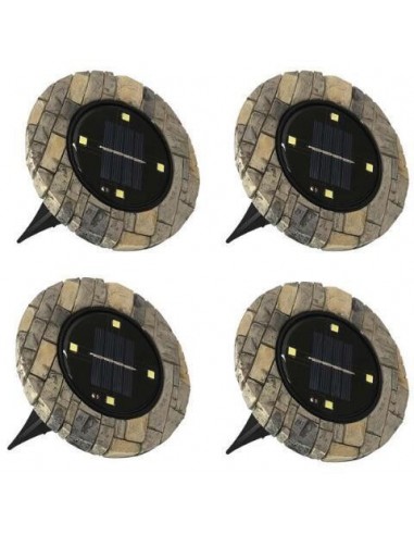Set 4 lampi solare LED cu aspect de...