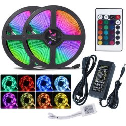 Banda RGB 5M LED, cu telecomanda si joc de lumini