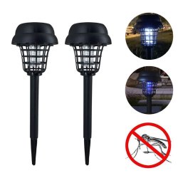 Set 2x Felinar solar LED cu lumină UV anti insecte ,42cm 2