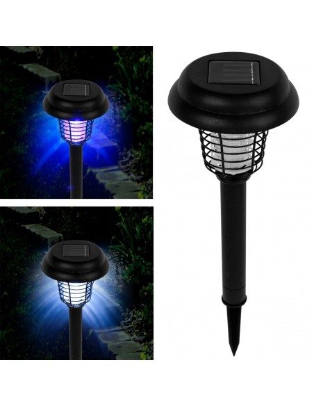 Set 2x Felinar solar LED cu lumină UV anti insecte ,42cm