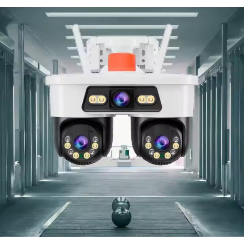Camera WiFi JORTAN 8 Triple Lens 9MP 360° Alarma Exterior