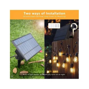 Ghirlanda Luminoasa SOLARA, 10 Metri cu 10 becuri, Alb Cald, PREMIUM