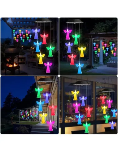 Decoratiune solara de gradina, 6 Ingerasi