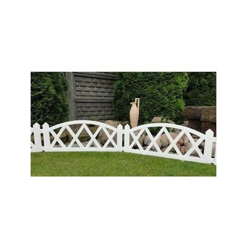 Set 10 x gard decorativ, plastic alb 59.5x33 cm