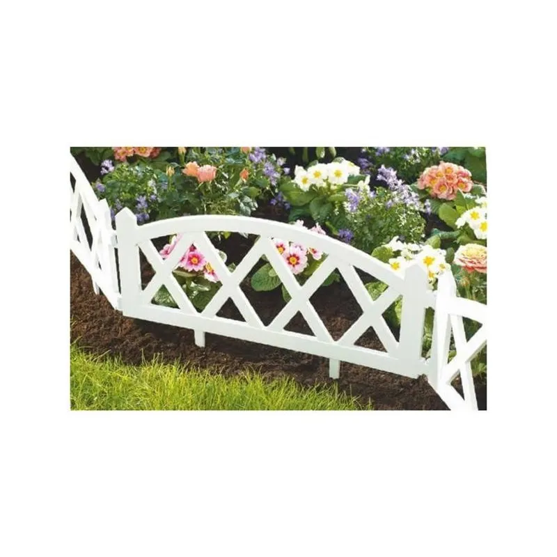 Set 10 x gard decorativ, plastic alb 59.5x33 cm