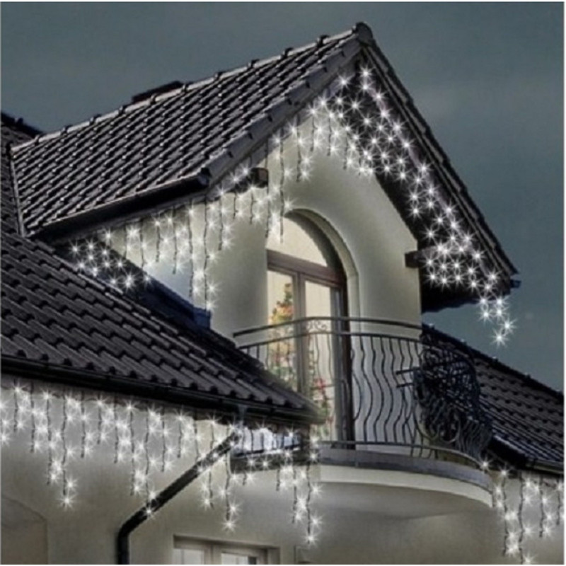 Instalatie 12 metri, ALB RECE, 300 LED-uri tip